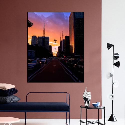 City Landscape Poster Painting Canvas Print Nordic Home Decor Wall Art Picture For Living Room Frameless