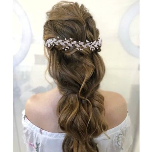 ZMHP251 Wedding Hair Comb Bridal Hair Accessories for Women Wedding Silver Hair Clips Pins for Girlfriend Pearl Diamond Comb