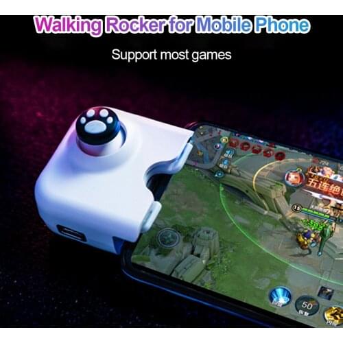 Pubg Game Controller,Type-C Mobile Gamepad,Smartphone Tablet Joystick Grip Rocker,Support Android 9 systems and above,Pink/White
