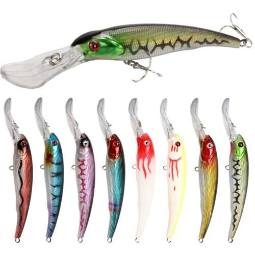 1pcs 16.5cm 28g Pesca Big Minnow Fishing Lures Deep Sea Bass Lure Artificial Wobbler Fish Crankbait Swim Bait Diving 3D Eyes