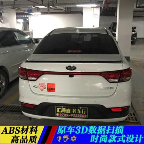 Use for Kia RIO K2 spoiler 2016-2018 RIO K2 lip Spoiler High Quality ABS Material Car Rear Wing Color Rear Spoiler