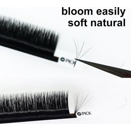 Brown lashes Blooming Eyelash Extension Austomatic Flowering Fast Fan Easy Fanning Eyelashes for Extensions