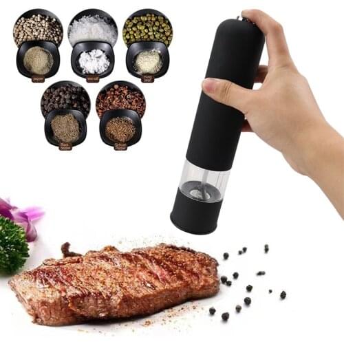 Newest Electric Pepper Grinder Electric Automatic Pepper Mills Grinder Salt and Pepper Grinders Kitchen Spice Grinders dropship