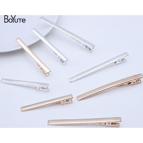 BoYuTe (50 Pieces/Lot) 6MM Width 60MM 80MM Length Metal Iron Hair Clips Handmade DIY Jewelry Accessories Wholesale