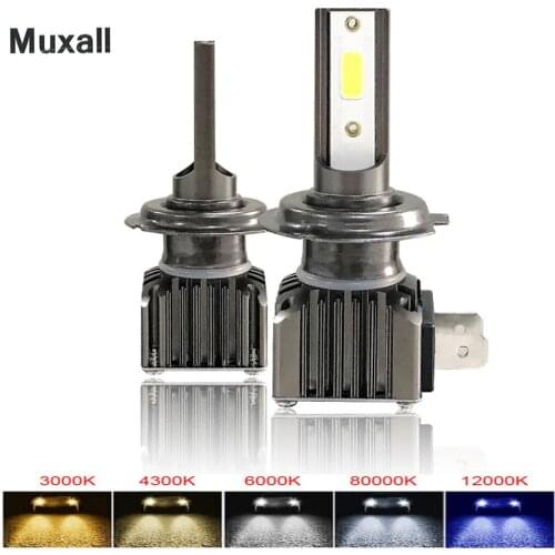 Mini PCS H7 LED H4 H11 9006 9005 Car Headlights Bulbs 80W 12000LM Automobile LED Headlamp Front Lights 6000K 12V 24V