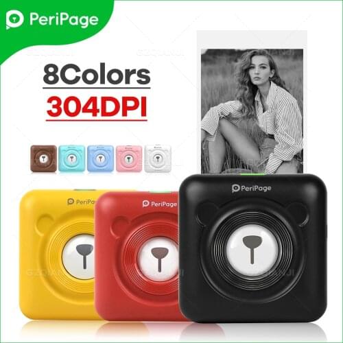 304DPI Mini Label Sticker Printer Peripage Photo A6 Bluetooth Wireless Phone Printing Machine Printer New Colors Birthday Gift