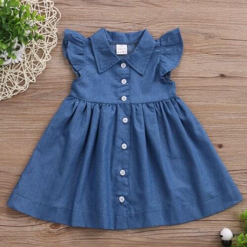 Fashion Casual Girl Dress 1Y-6Y Adorable Toddler Baby Kids Girl Princess Summer Sundress Party Dress Clothes