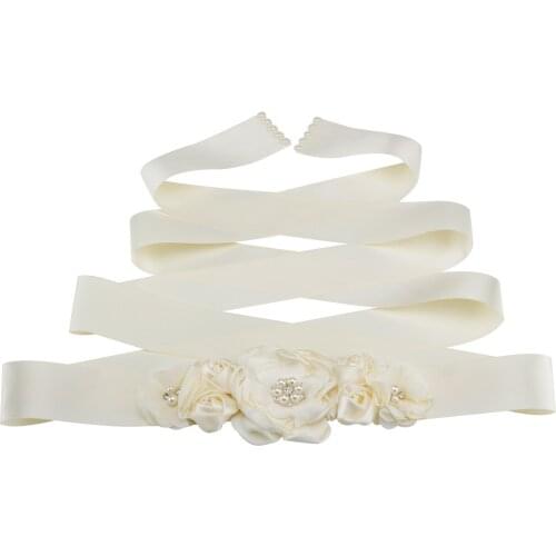 2021 New European and American Bride Pregnant Women Sweet Pearl Flower Combination Stitch Belt Dress Wedding Dress