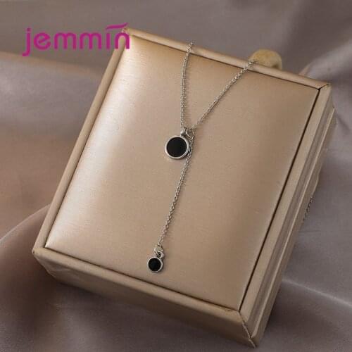 New Arrival 925 Sterling Silver Trendy Crystal Statement Pendant Necklace For Women Girls Streetwear Wholesale