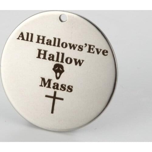 Wholesale stainless steel charms Spooky Jewelry Pendant Hallween Charm All Hallows` Eve Hallow Mass