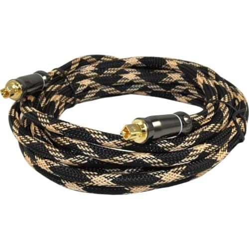 3/10/16ft TosLink Fiber Optics Digital Audio Optical Cable SPDIF Cord OD5.0 Wire Compatible ADAT, Dolby Digital,Pro Audio Cards