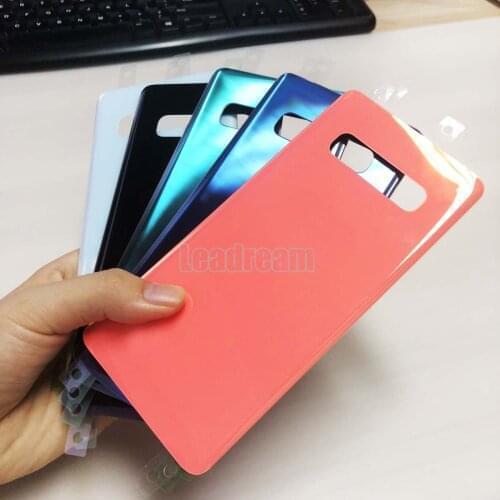 Original Back Battery Door + Adhesive Sticker +IMEI Print for Samsung Galaxy S10 lite S10e S10 Plus Back Glass Cover