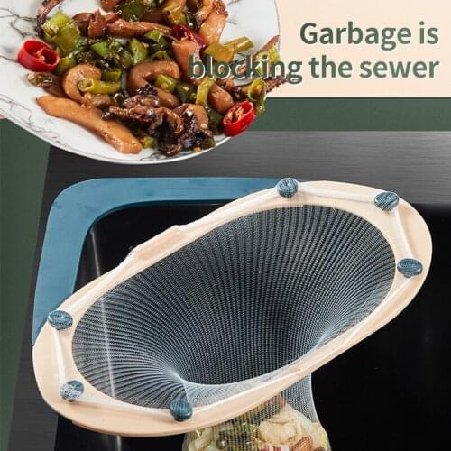 Sink Filter Rack Leftover Vegetable Drain Rack Hanging Net Sink Creative Network Pour Kitchen Water Residue Vegetable Drain Rack