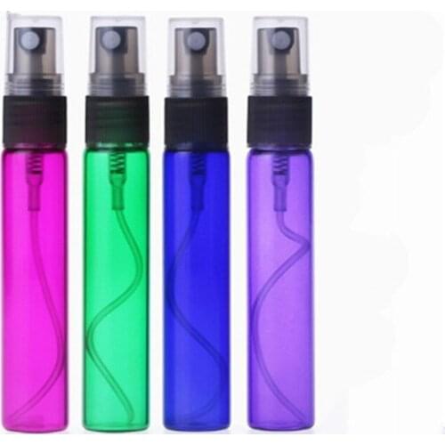 300 x 5ml 10ml Portable Colorful Glass Perfume Bottle With Atomizer 10cc Empty Cosmetic Containers For Travel Spray bottles