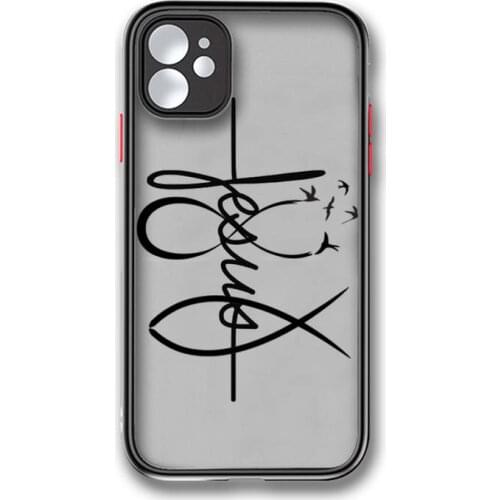 Faith Christian Religious Jesus Phone Case Colorful Bumper Shockproof Trasparent For iPhone 12 11Pro Max XR X XS 7 8 Plus Cover