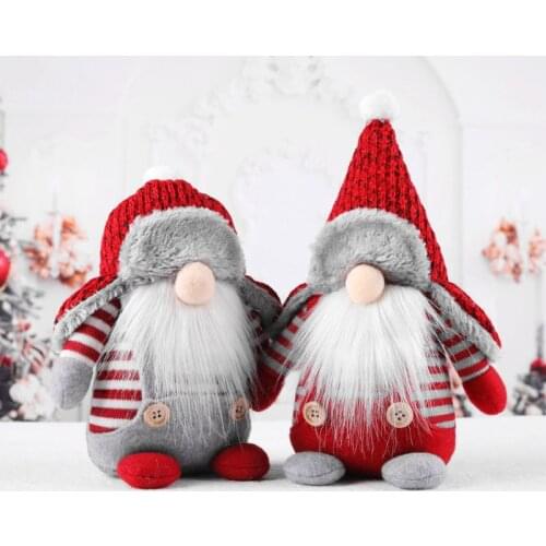 Christmas Swedish Gnome Santa Plush Toys Doll Ornaments Holiday Home Party Decoration Kids Xmas Gift