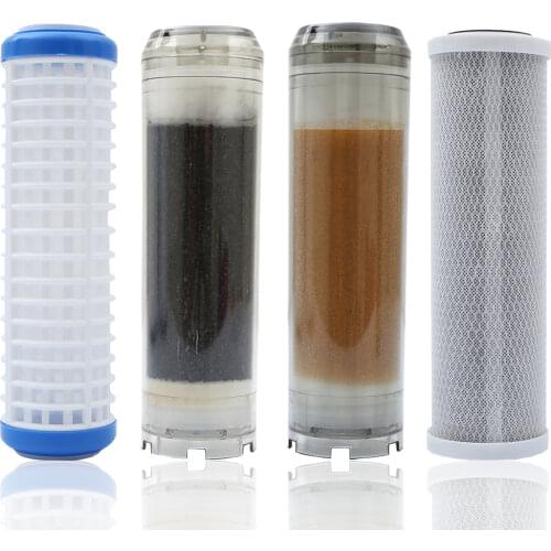 10 "Four Stage Whole House Filtration System Replacement Filters 10" Washable Filter ,Shell GAC, shell Resin Filter, CTO Carbon