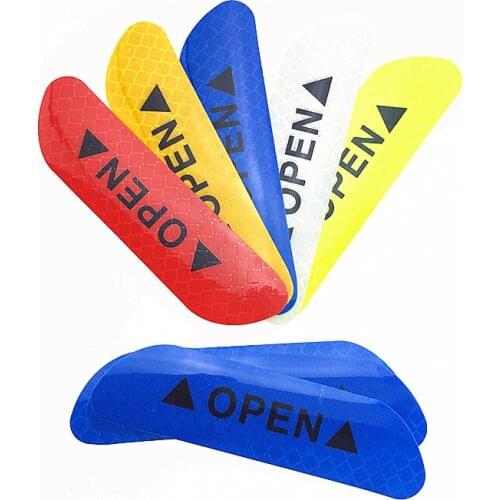 4Pcs/Set Car Open Reflective Tape Warning Mark Night Driving Safety Lighting Luminous Tapes Accessories Car Door Stickers