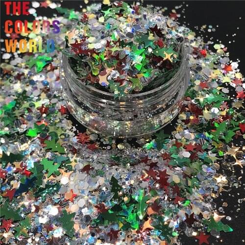 TCT-245 Christmas Mix Nails Glitter Xmas Nail Art Decoration Nail Design Body Glitter Face Paint Makeup Handwork DIY Accessoires