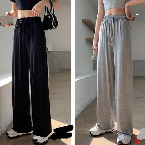 Korean Style Womens Pants Female Streetwear Joggers Oversize High Waisted Femme Fashion Wide leg Harajuku Sweatpants Pantalon