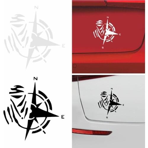 1Pc Creative Design Mountain and Compass Car Stickers Vinyl Wrap For Cars Decoration Cover Waterproof Scratch Sticker