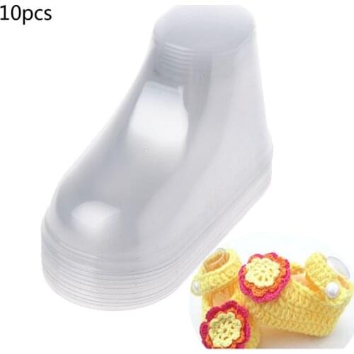 10Pcs Clear Plastic Baby Feet Display Baby Booties Shoes Socks Showcase Feet Display Half Boots Shoes Transparent PVC