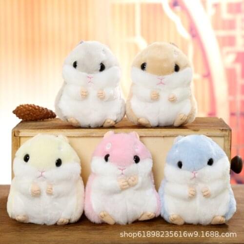 10cm Cute Little Hamster Animal Toy Keychain Plush Stuffed Key Chain Doll School Bag Pendant Doll Gift