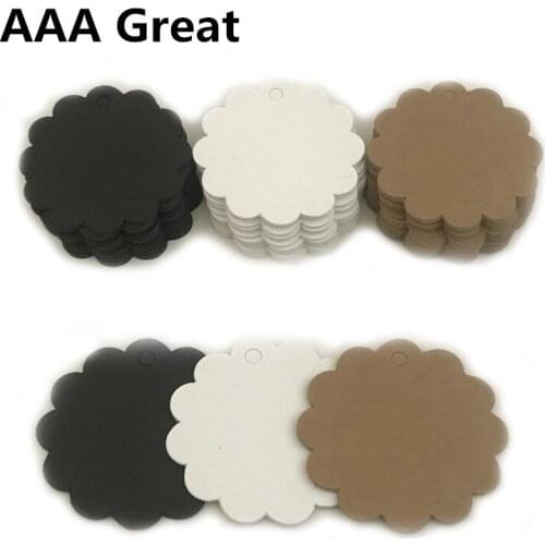 100Pcs/Lot Blank Kraft Paper Business Cards Word Card Message Card DIY Gift Card New Year Flower Graffiti Handmade Tag