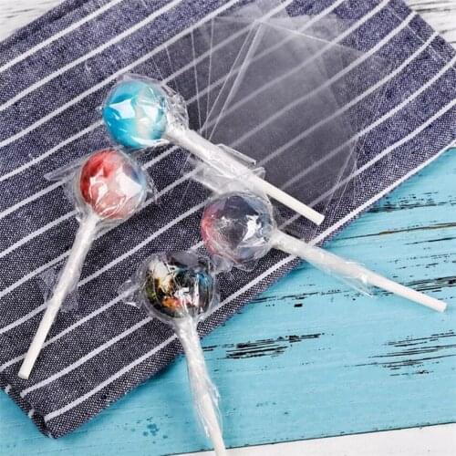 100pcs/pack Cake Pop Lollipop OPP Packing Bags Baking Food plastic bag Biscuits Chocolate Pop Pack Bags Clear Cake Tools