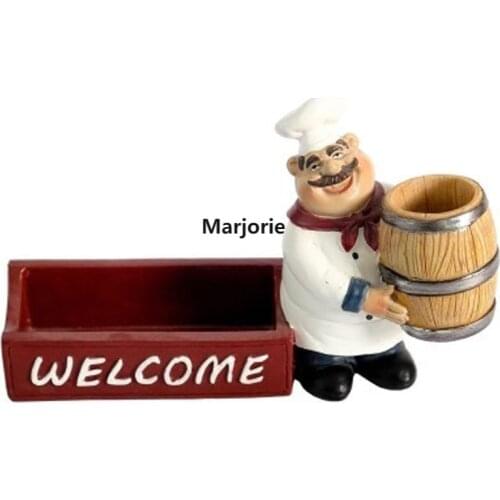 2021 creative chef cute personality toothpick bucket business card holder one decoration restaurant cafe bakery decoration