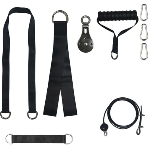 DIY 3Meter LAT Pulley Cable Machine Cable Pulley System Home Gym Fitness Weight Lifting Household Triceps Trainer Set