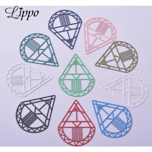 30pcs AB6209 27*35mm Triangle Charms Geometry Pendant Diy Jelwery Making