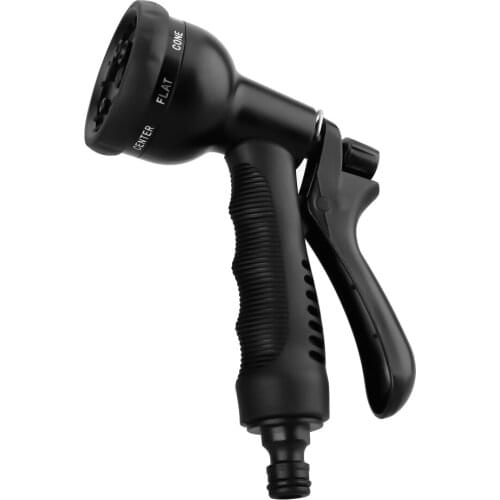 Automatic Telescopic Hose High Pressure Car Wash Water Gun Tube Flexible Plastic Black Six-piece Set Eight-function Small Hook