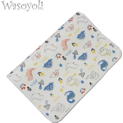 1 Piece Wasoyoli Baby Reusable Changing Pads 30*45cm Doubel Side Infant Pushchair Waterproof Mat Kids Portable Cotton Diaper
