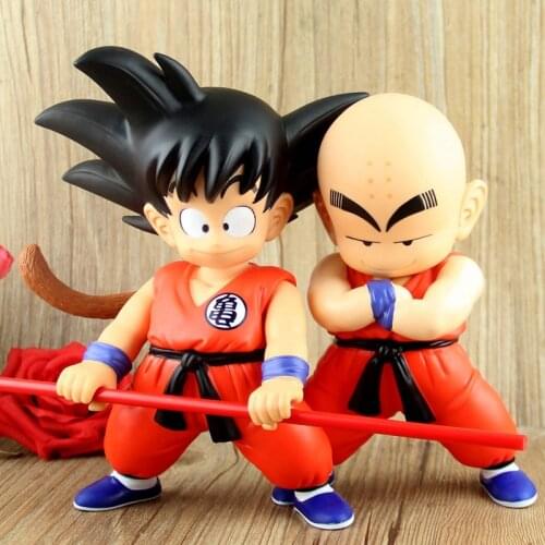 Dragon Ball Z Anime Goku Childhood Version Son Goku Kuririn Figure Model Ornaments Children Birthday Gifts