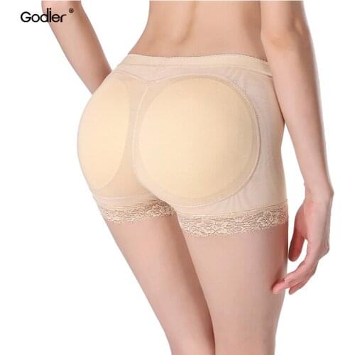 Mid-Rise Shaper Sexy Boyshort Panties Woman Fake Ass Underwear Push Up Padded Panties Buttock Shaper Butt Lifter Hip Enhancer