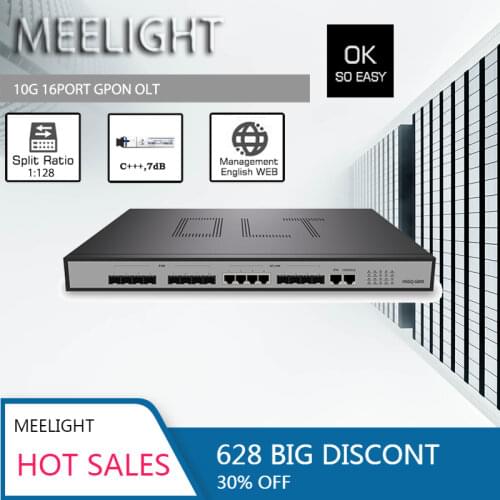 FTTH 8 port GPON OLT 1.25G support WEB ONT auto register communication equipment 8*PON 4*GE RJ45 2*GE SFP 2*10GE SFP+ port