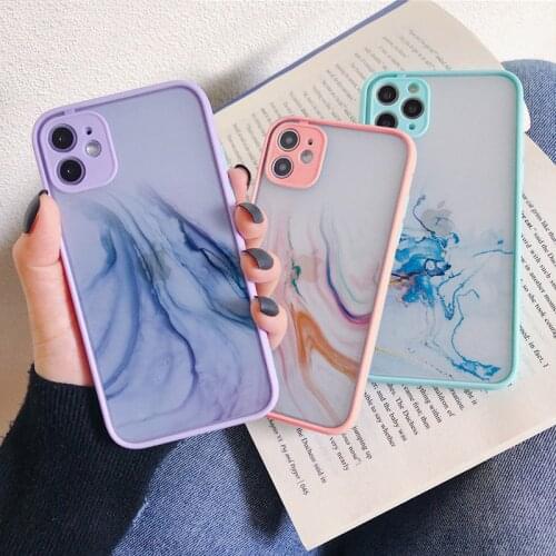 Gradient Marble Phone Case For iPhone XR XS Max X 12 Mini 11 Pro Max 6s 7 8 Plus SE 2020 Vintage Colorful Shockproof Back Cover
