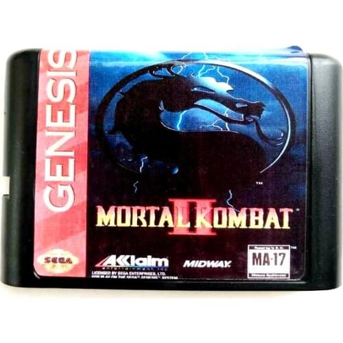 Mortal Kombat 2 16 bit MD Memory Card for Sega Mega Drive 2 for SEGA Genesis Megadrive