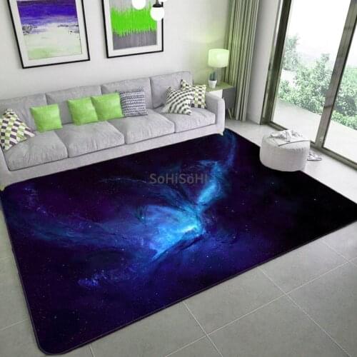 3D Printed Carpet Universe Planet Galaxy Space Mat Anti-slip Large Area Rug for Living Room Nordic Carpets for Bed Room Bathroom