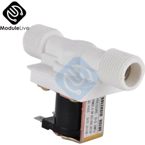 DC12V 1/2" N/C Magnetic Electric Solenoid Valve Switch Water Air Inlet Flow Switch