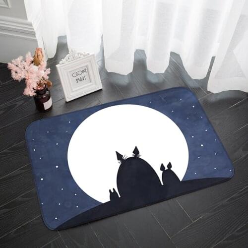Fashion Entrance Doormat 3D Decor Floor Rug Chinchillas Cat Hallway Living Room Balcony Carpet Cute Totoro Home Decoration Mat