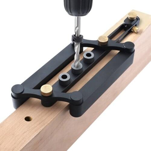 Dowel Jig 18-60mm Self-centering Wood Drill Replaceable 6 8 10mm Drill Guide Woodworking Doweling Tool