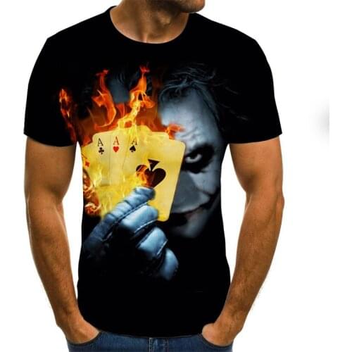 2020 New Graphic T-shirts Clown Theme Mens t-shirt 3D Fashion Tops Summer O-neck Shirt Boy Costume Plus Size Street Outfit