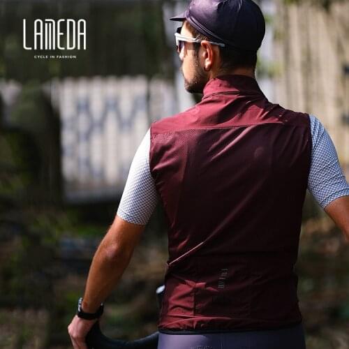 LAMEDA NEW Windproof Cycling Vest MTB Bike Jacket Outdoor Sport Quick Dry Bicycle Top Sleeveless Clothing Foldable Packing