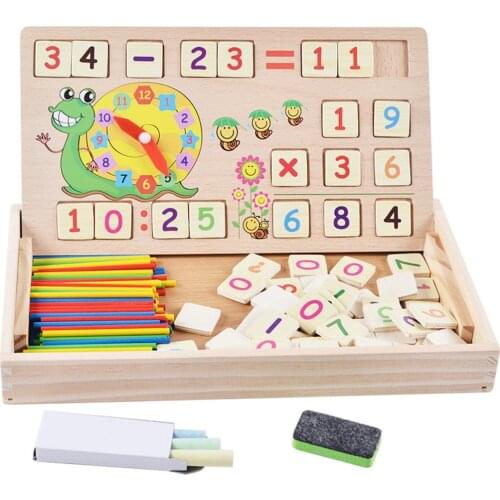 Learning Box Number Game With Drawing Wooden Board Educational Toy For Children 4 5 6 Years Old Birthday Gift
