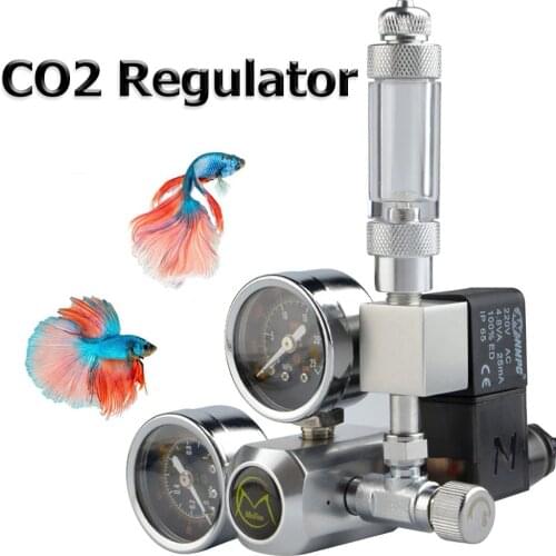 DIY Aquarium CO2 Regulator Magnetic Solenoid Kit Fish Tank G8-5 Check Valve CO2 Control System Reactor Generator Set Aquarium Ac
