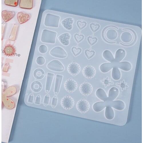 Earrings Danglers Casting Silicone Mould DIY Crafts Jewelry Ear Pendants Making Tool Crystal Epoxy Resin Mold T84A