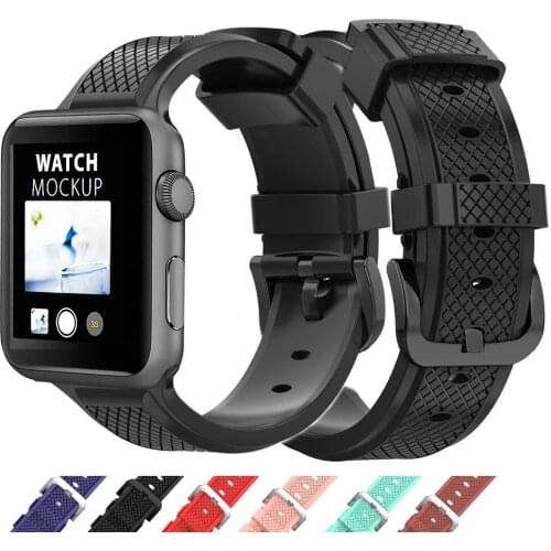 Replacement Strap For Apple Watch 5 4 Band 44mm 40mm iWatch 3 Band 42mm 38mm Diamond Silicone Band for Apple Watch 4 5 3 2 1