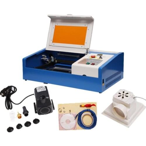 40W Laser Engraving Cutting Machine CO2 laser engraver 30X20cm With USB Port And Digital Display for Wood chips and leather
